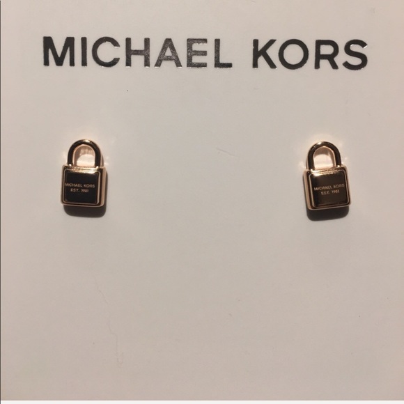 Jewelry - 🆕 Michael Kors Rose Gold Padlock Earrings